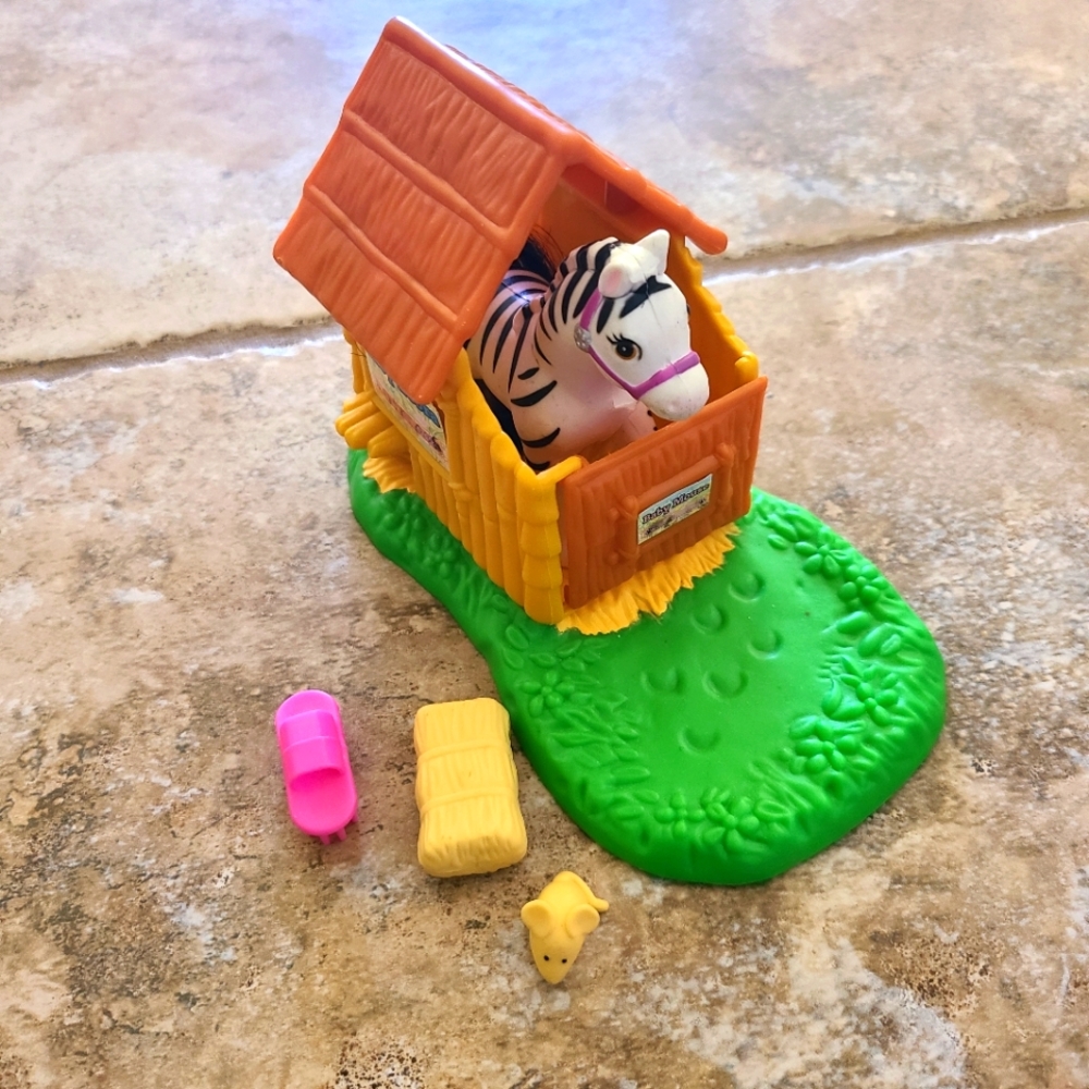 Vintage littlest pet shop zebra set